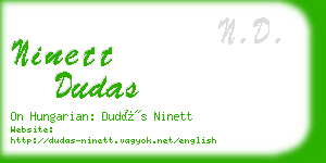 ninett dudas business card